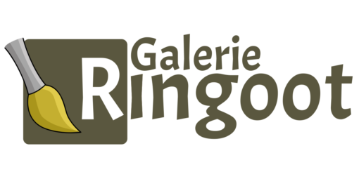 Het logo van Galerie Ringoot, homage aan het werk van Pieter Ringoot en Hans Sturris. 