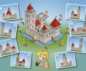 Educatieve illustratie; een kasteel fotograferen.