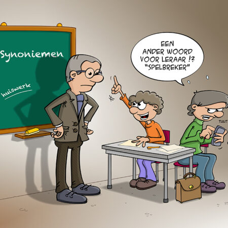 Cartoon; "de spelbreker”