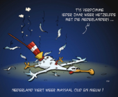 cartoon; Nederland viert massaal oud en nieuw