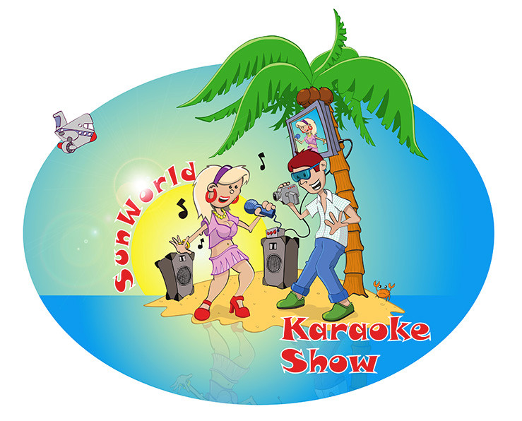 Karaoke show illustratie