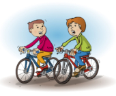 Educatieve illustratie; fietsen