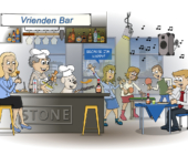 Stone bureaukalender; De Stone vrienden bar