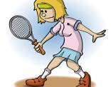 Illustratie van een tennister